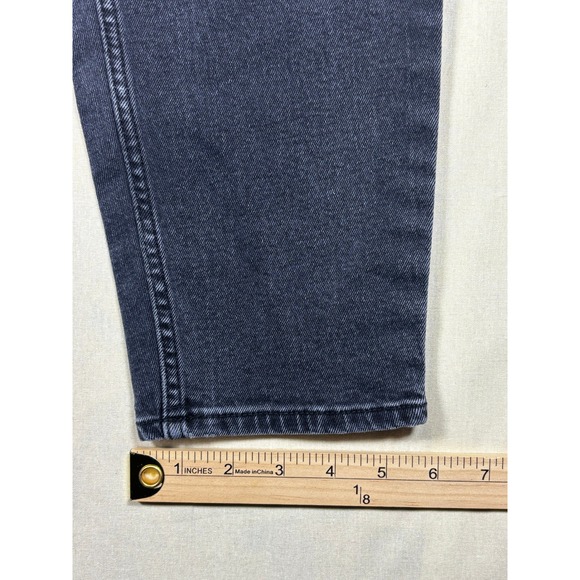 HM Womens High Waisted Skinny Jeans Faded Black Size 18 Tapered Leg Denim - Picture 6 of 13